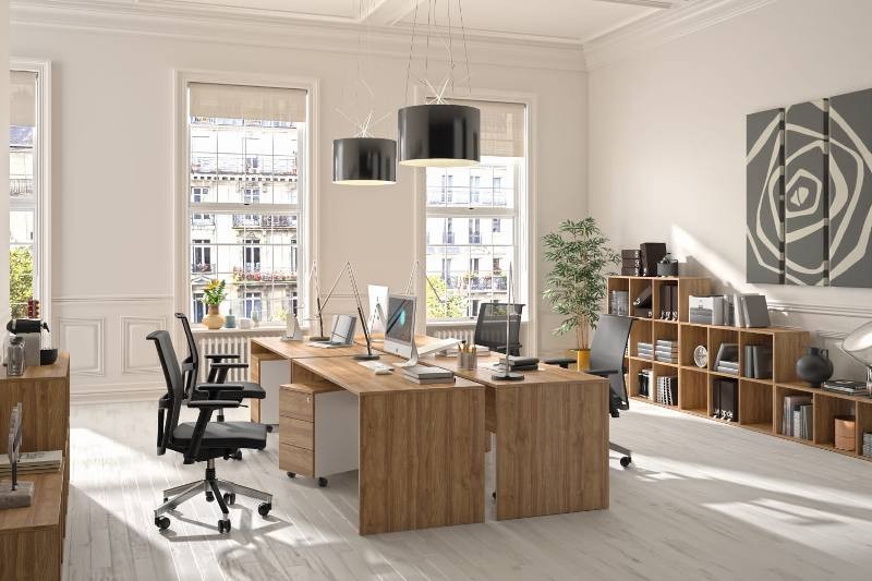Mesa con ala lateral • Mesa de oficina con ala PREMIER